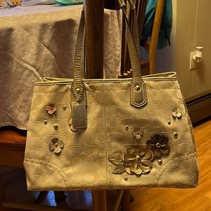 Coach flower tote